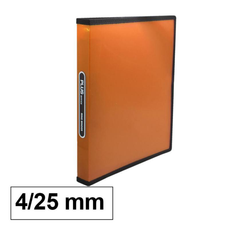 Carpeta Plus Office A4 PP 4 Anillas 25 mm Naranja