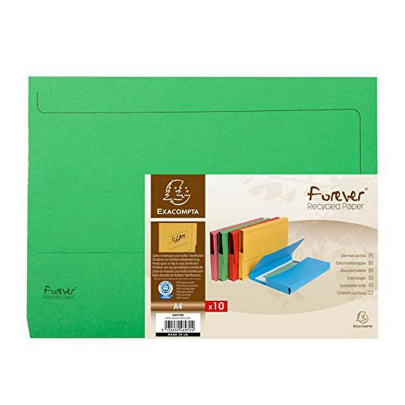 Subcarpeta con Bolsa A4 Exacompta 290g Verde