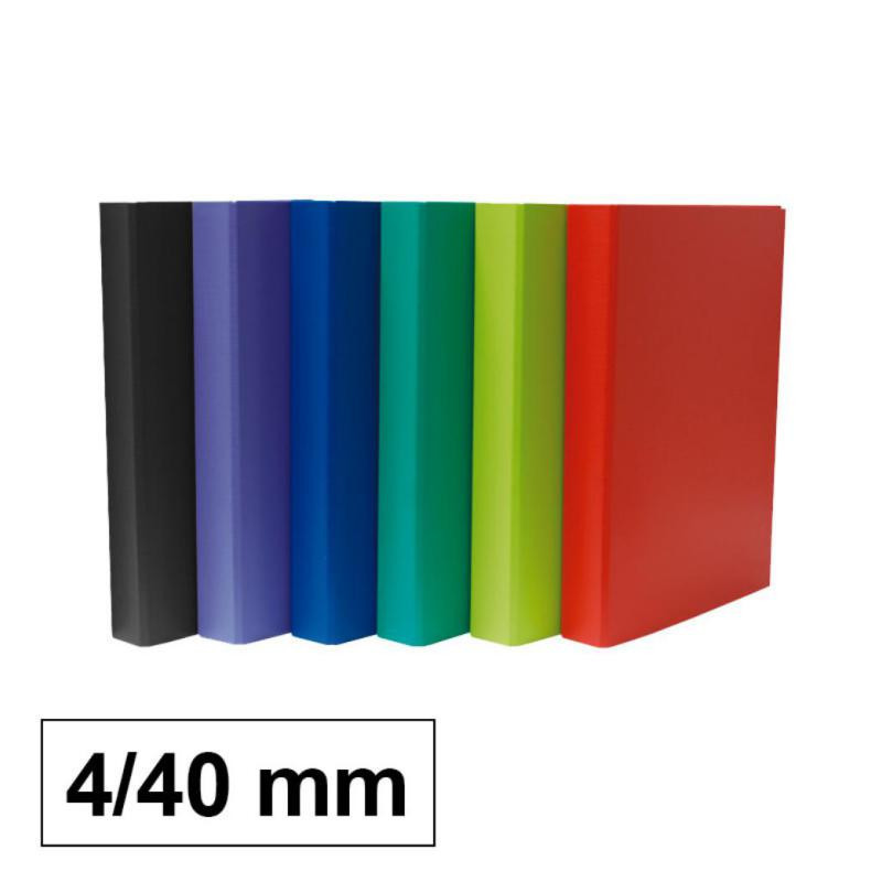 Carpeta Anillas Plus Office Folio 4/40mm CartÃ³n Forrado PP 6 Colores