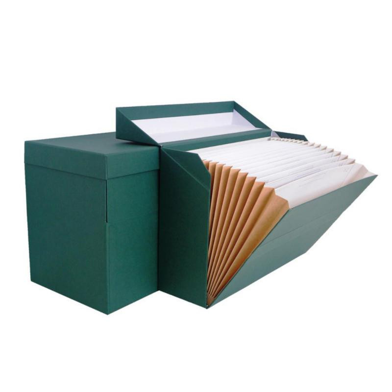 Caja Transferencia con Fuelle Folio Karman Verde