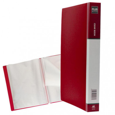 Carpeta Plus Office A4 60 Fundas Roja