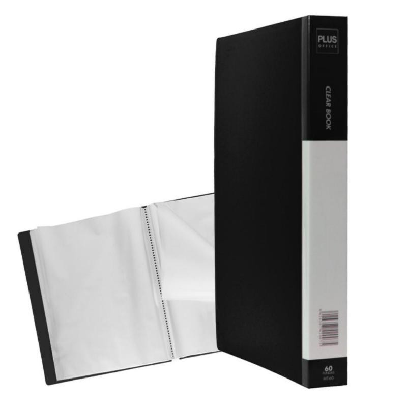 Carpeta Plus Office A4 60 Fundas Negra