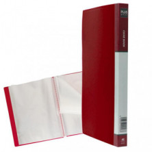 Carpeta Plus Office A4 40 Fundas Roja