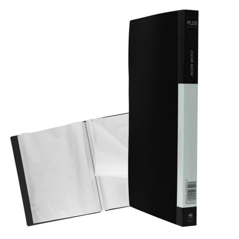 Carpeta Plus Office A4 40 Fundas Negra