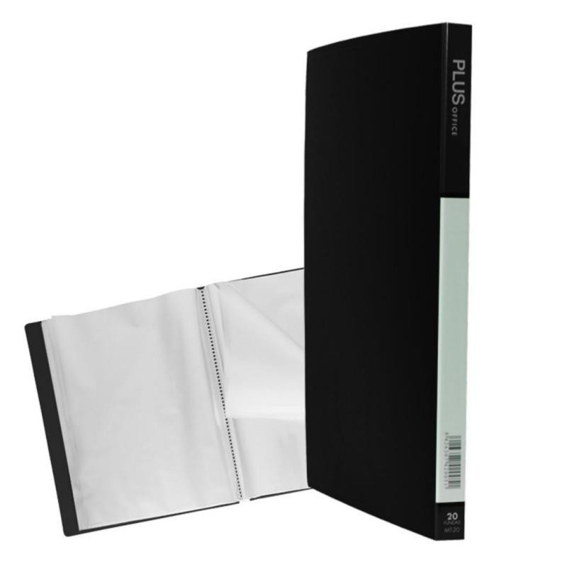 Carpeta Plus Office A4 20 Fundas Negra