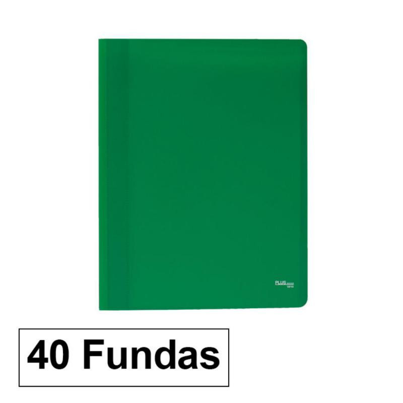 Carpeta Flexible Plus Office A4 Verde 40 Fundas