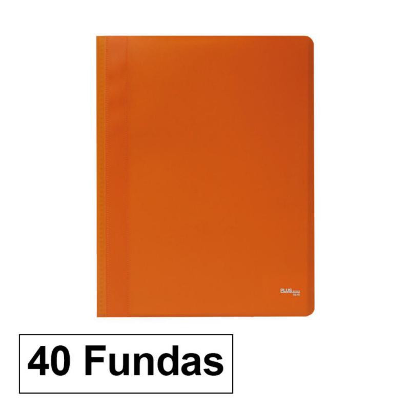 Carpeta Flexible Plus Office A4 Naranja 40 Fundas