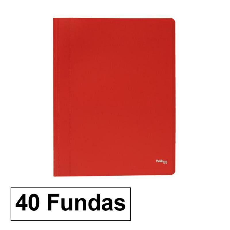 Carpeta Flexible Plus Office A4 Rojo 40 Fundas