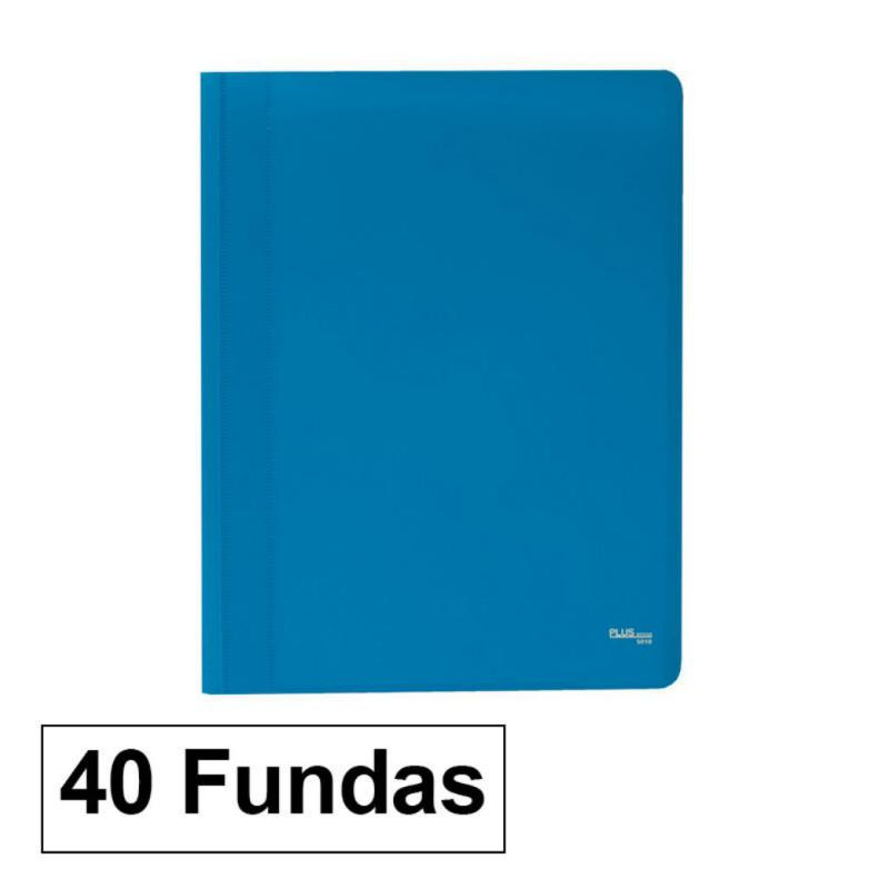 Carpeta Flexible Plus Office A4 Azul 40 Fundas