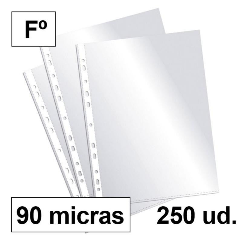 Fundas Multitaladro Plus Office Folio Cristal 90 Micras