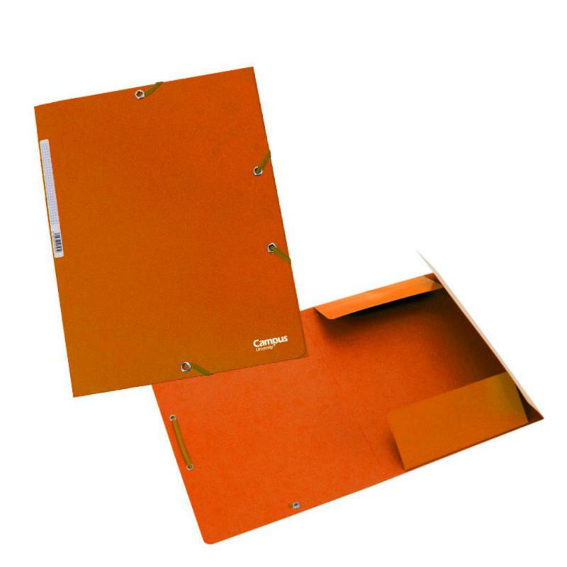 Carpeta Campus Univeristy A4+ con Goma y Solapas CartÃ³n Naranja