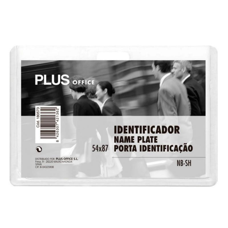 Identificador Plus Office PP RÃ­gido 54X87mm Horizontal