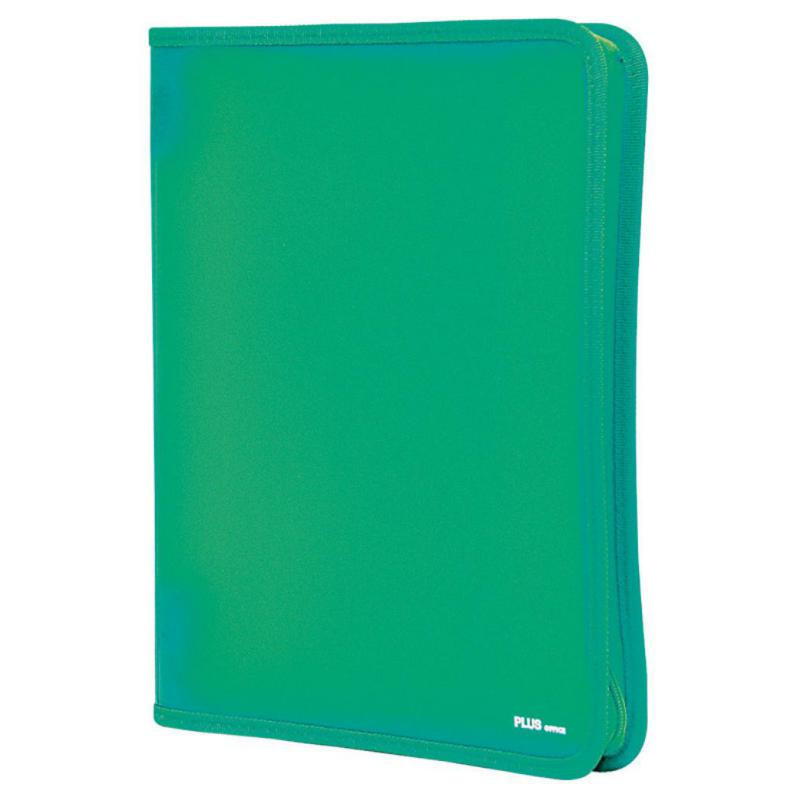 Carpeta Plus Office con Cremallera A4 Verde