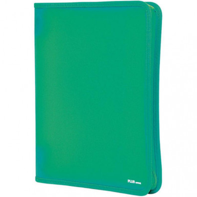 Carpeta Plus Office con Cremallera A4 Verde