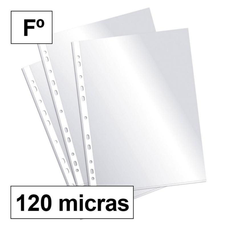 Fundas Multitaladro Plus Office Folio Cristal 120 Micras