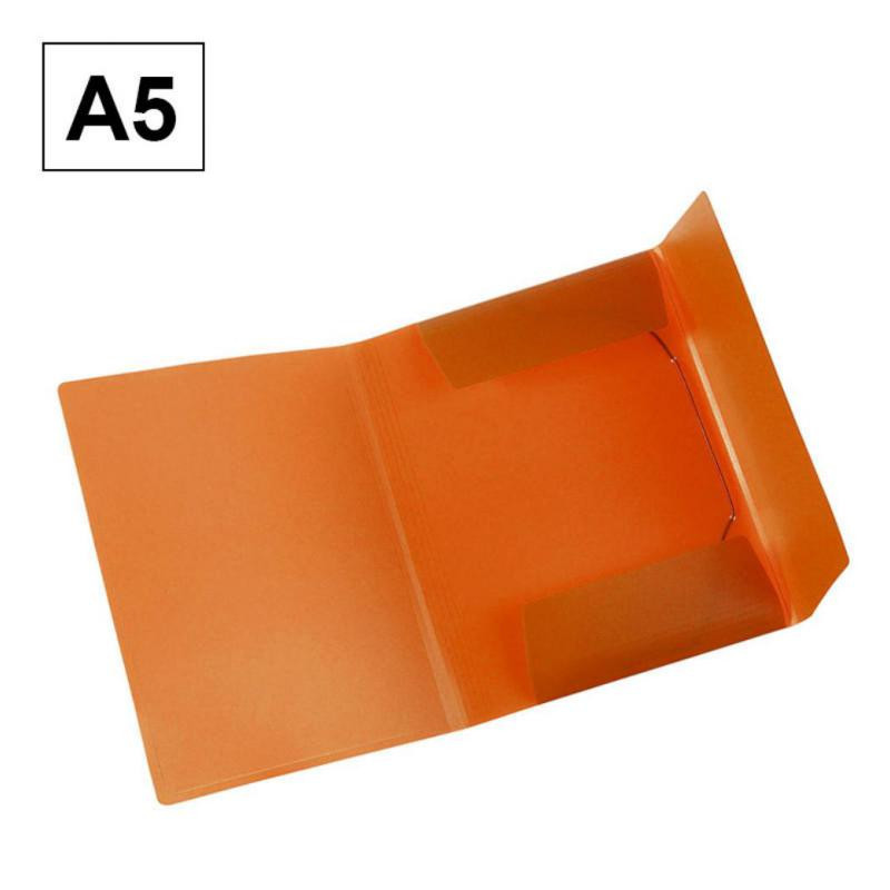 Carpeta Plus Office A5 PP Gomas y Solapas Naranja