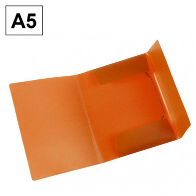 Carpeta Plus Office A5 PP Gomas y Solapas Naranja