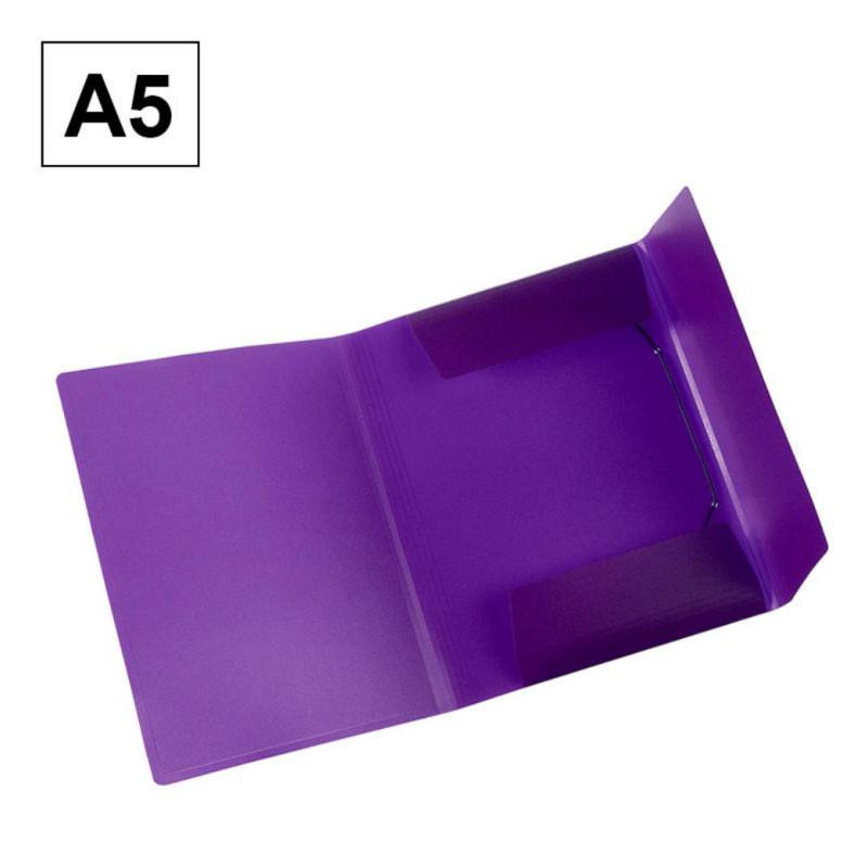 Carpeta Plus Office A5 PP Gomas y Solapas Violeta