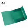 Carpeta Plus Office A5 PP Gomas y Solapas Verde