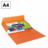 Carpeta Plus Office A4 PP Gomas y Solapas Naranja