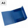 Carpeta Plus Office A3 PP Gomas y Solapas Azul