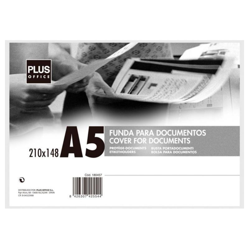 Fundas para Documentos Plus Office A5 Transparente