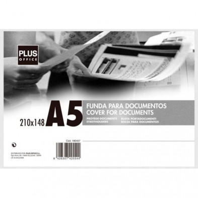 Fundas para Documentos Plus Office A5 Transparente