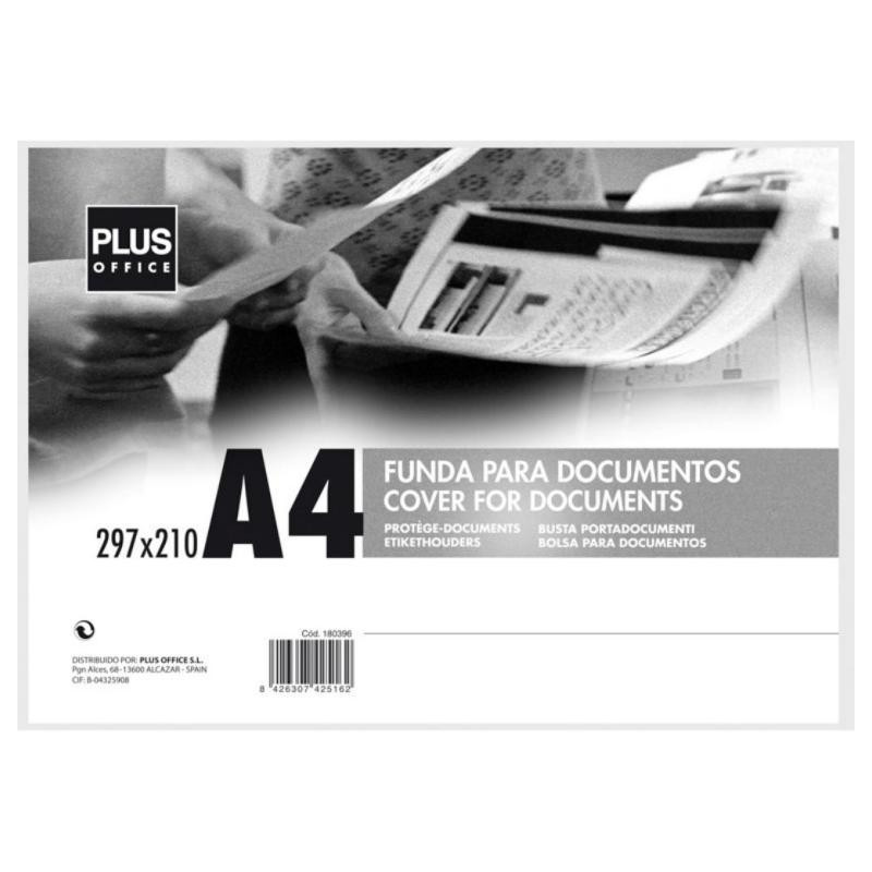 Fundas para Documentos Plus Office A4 Transparente