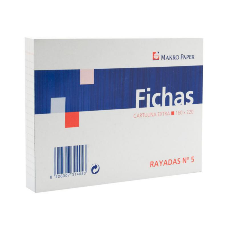 Fichas Rayadas Plus Office 160mmx220mm NÂº5 100 Hojas