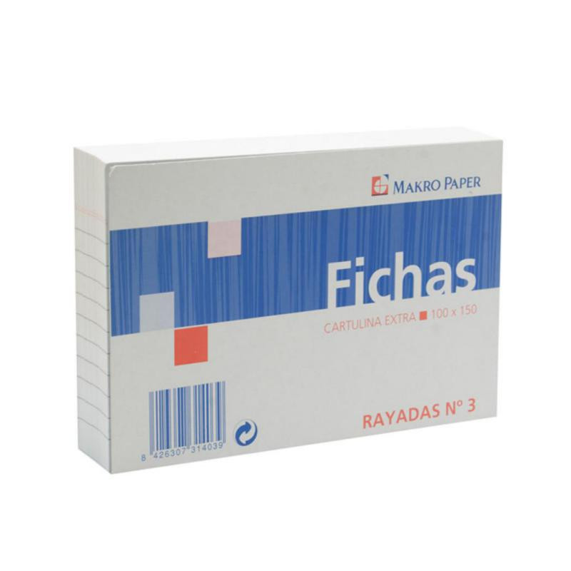 Fichas Rayadas Plus Office 100mmx150mm NÂº3 100 Hojas