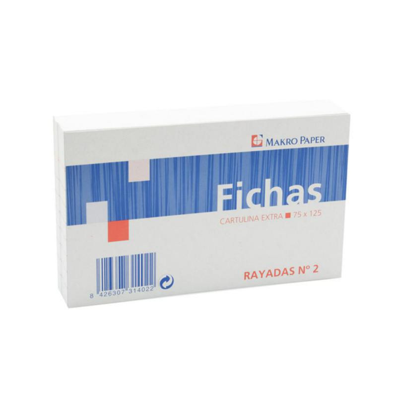 Fichas Rayadas Plus Office 75mmx125mm NÂº2 100 Hojas