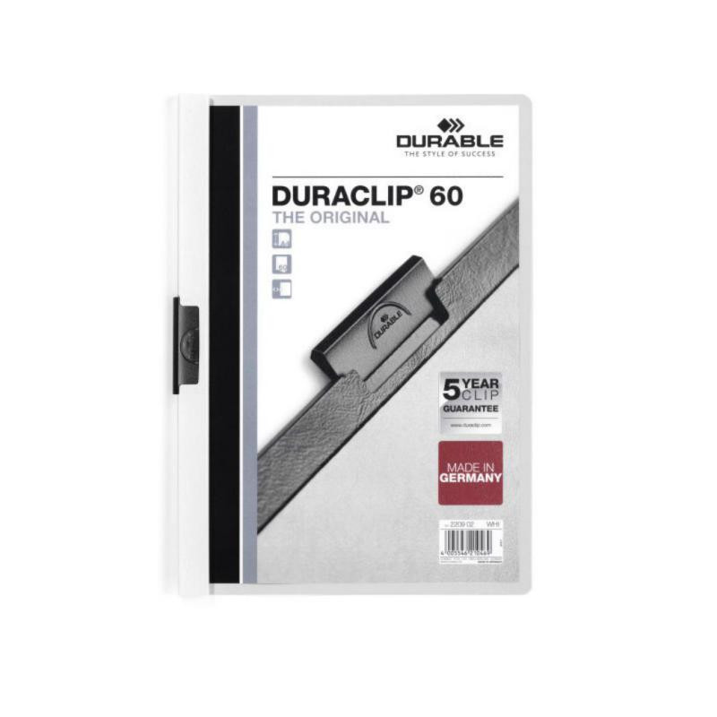 Dossier Durable A4 Duraclip 60 Hojas Blanco