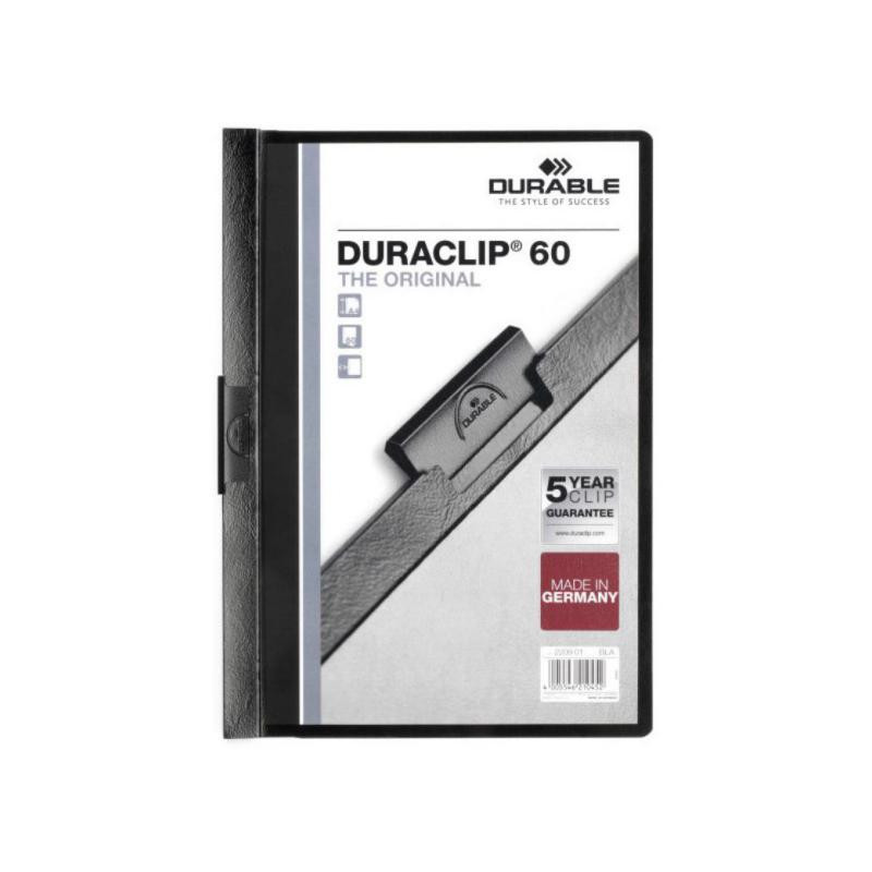 Dossier Durable A4 Duraclip 60 Hojas Negro