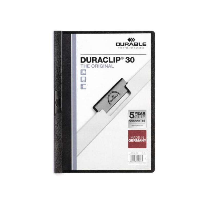 Dossier Durable A4 Duraclip 30 Hojas Negro