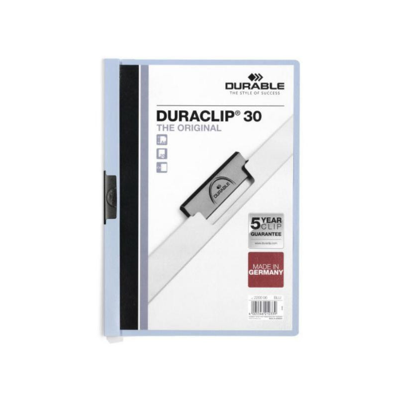 Dossier Durable A4 Duraclip 30 Hojas Azul Claro