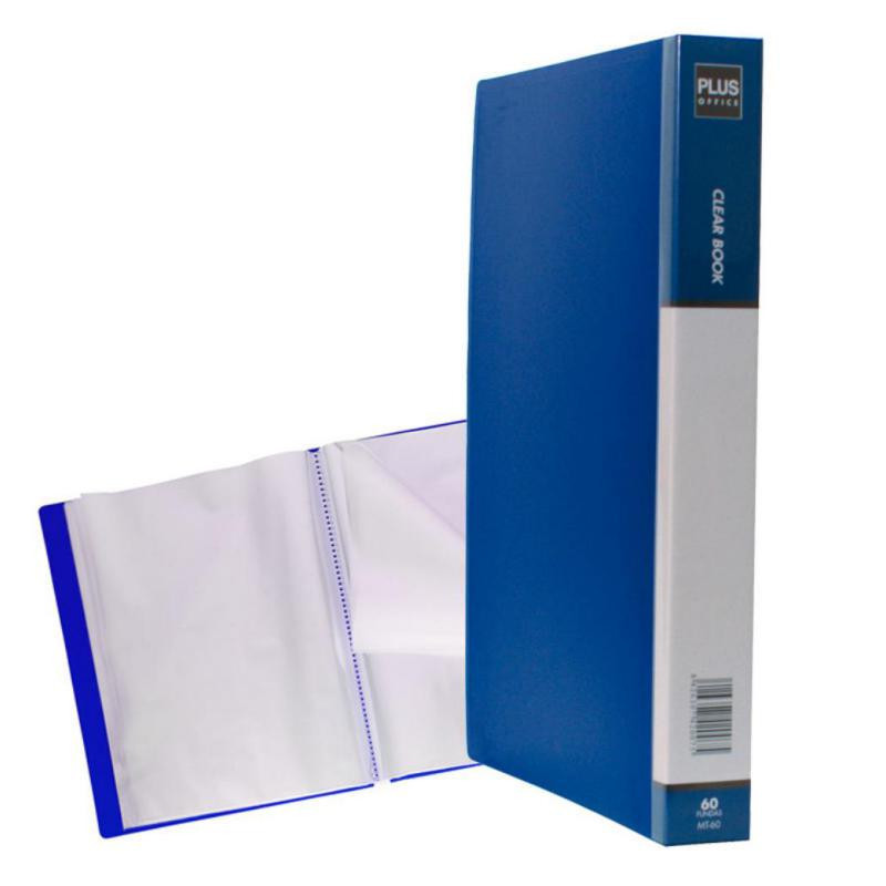 Carpeta Plus Office A4 60 Fundas Azul