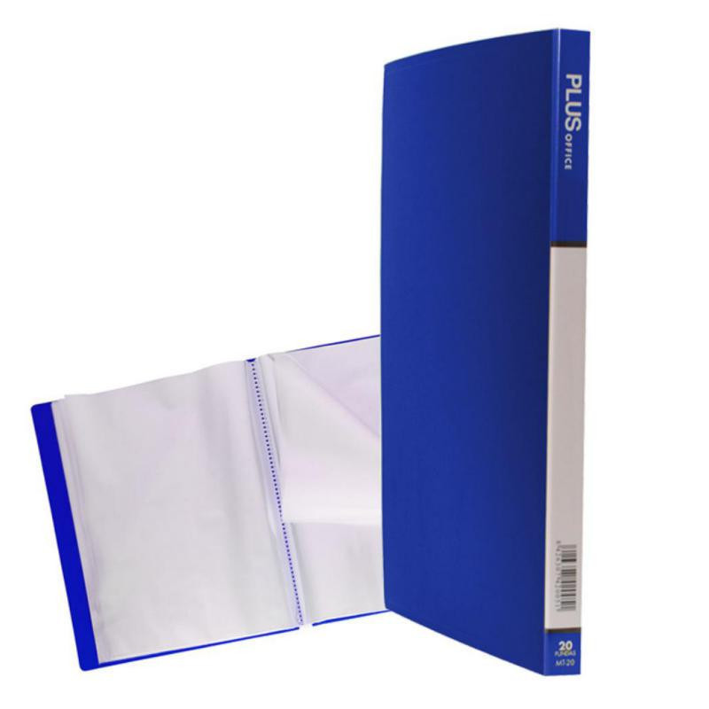 Carpeta Plus Office A4 20 Fundas Azul