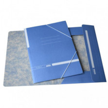 Carpeta con Gomas Karman Folio con Solapas Azul