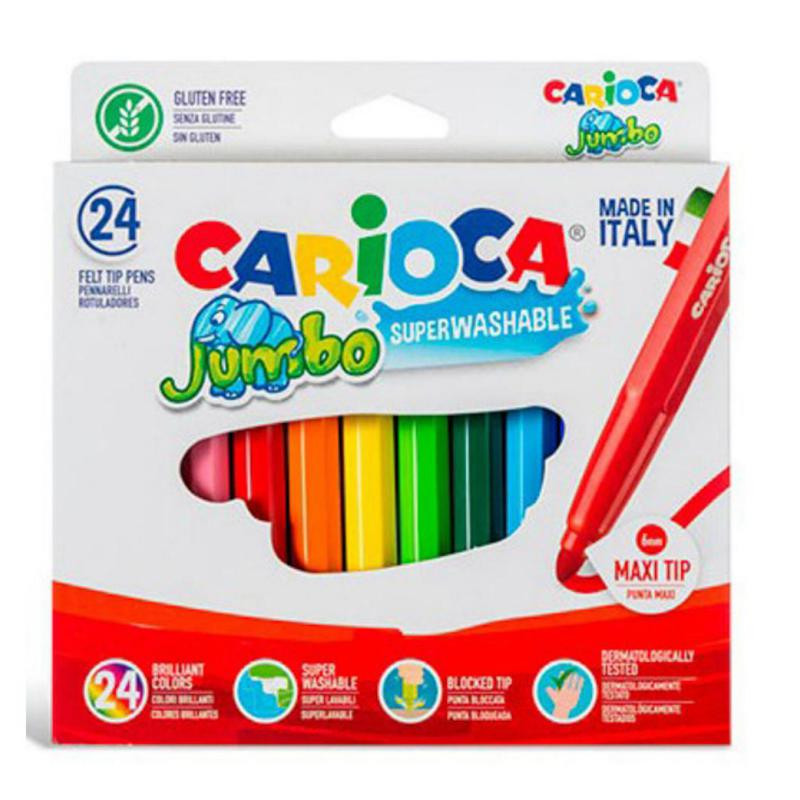 Rotuladores Carioca Jumbo 24 Colores