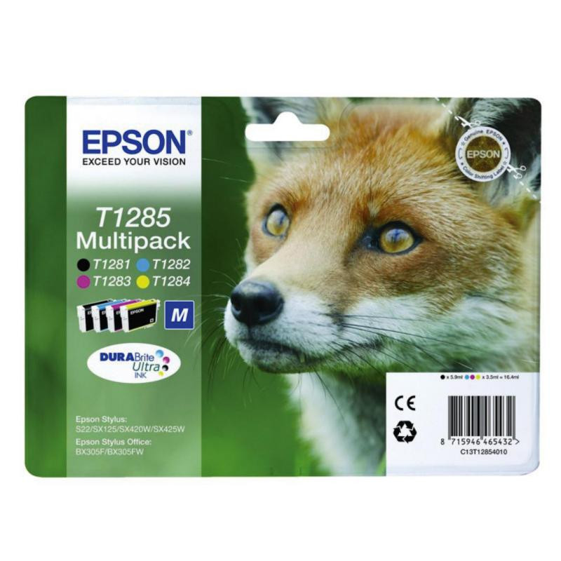 Cartucho de Tinta Epson T1285 Negro y Color4/u