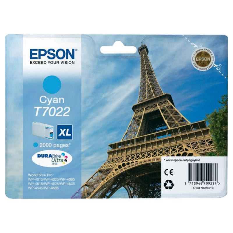 Cartucho de Tinta Epson T7022 Cian