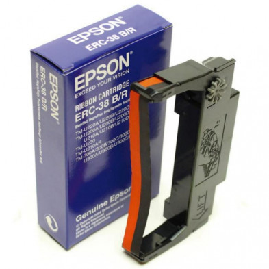 Cinta de ImpresiÃ³n Epson ERC-38B Negro y Rojo 2/u