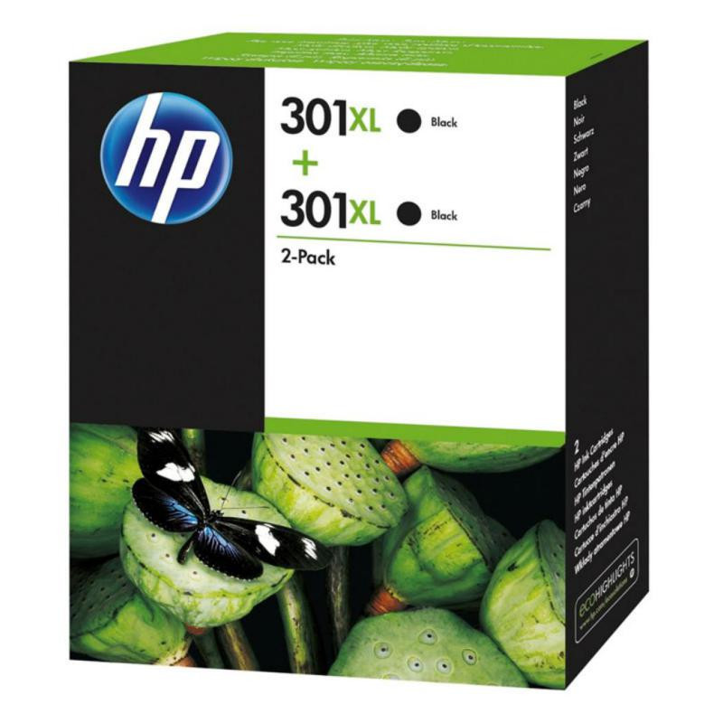 Cartucho de Tinta HP 301 XL D8J45AE Negro 2/u