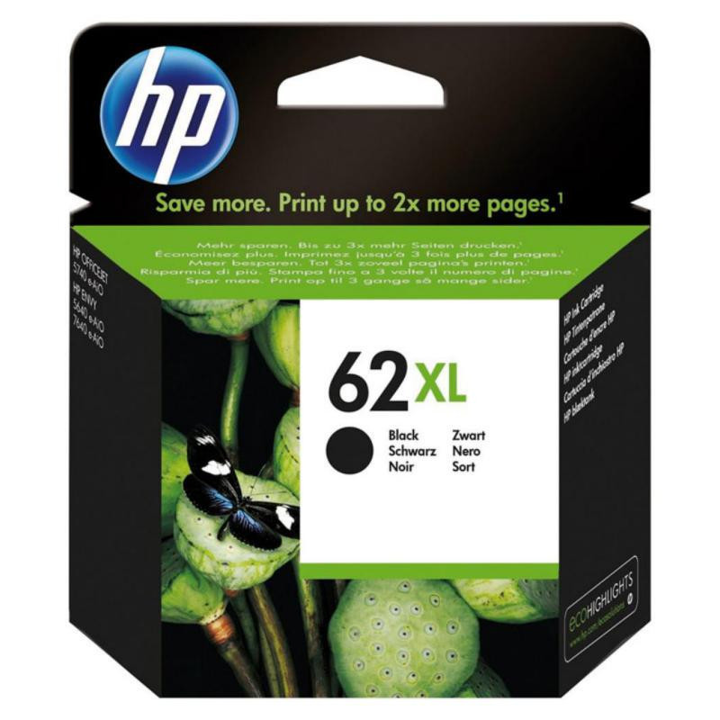 Cartucho de Tinta HP 62 XL C2P05AE Negro