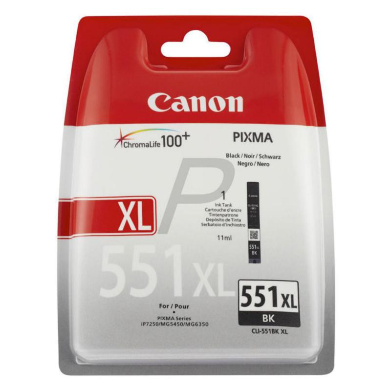 Cartucho de Tinta Canon CLI-551BKXL 6443B001 Negro