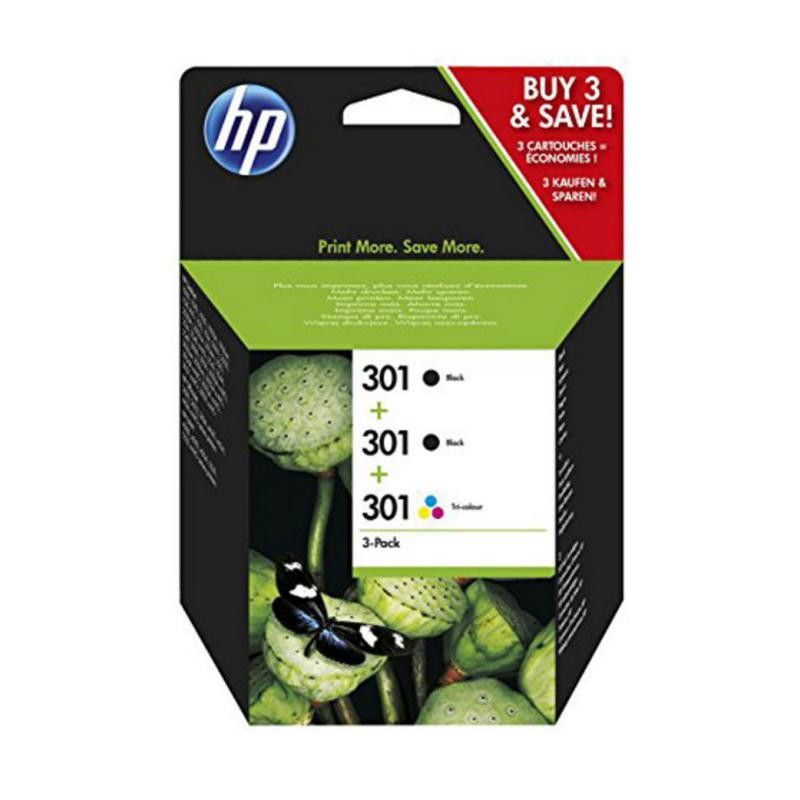 Cartucho de Tinta HP 301 E5Y87EE Negro y Color 3/u