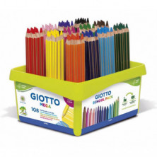 LÃ¡pices de colores Giotto Mega Pack Escolar 108 unid