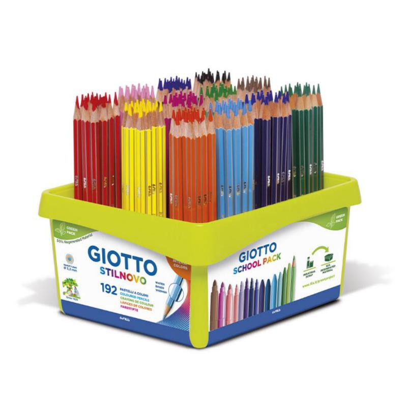 LÃ¡pices de colores Giotto StilNovo Pack Escolar 192 unid 16 col