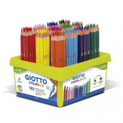 LÃ¡pices de colores Giotto StilNovo Pack Escolar 192 unid 16 col