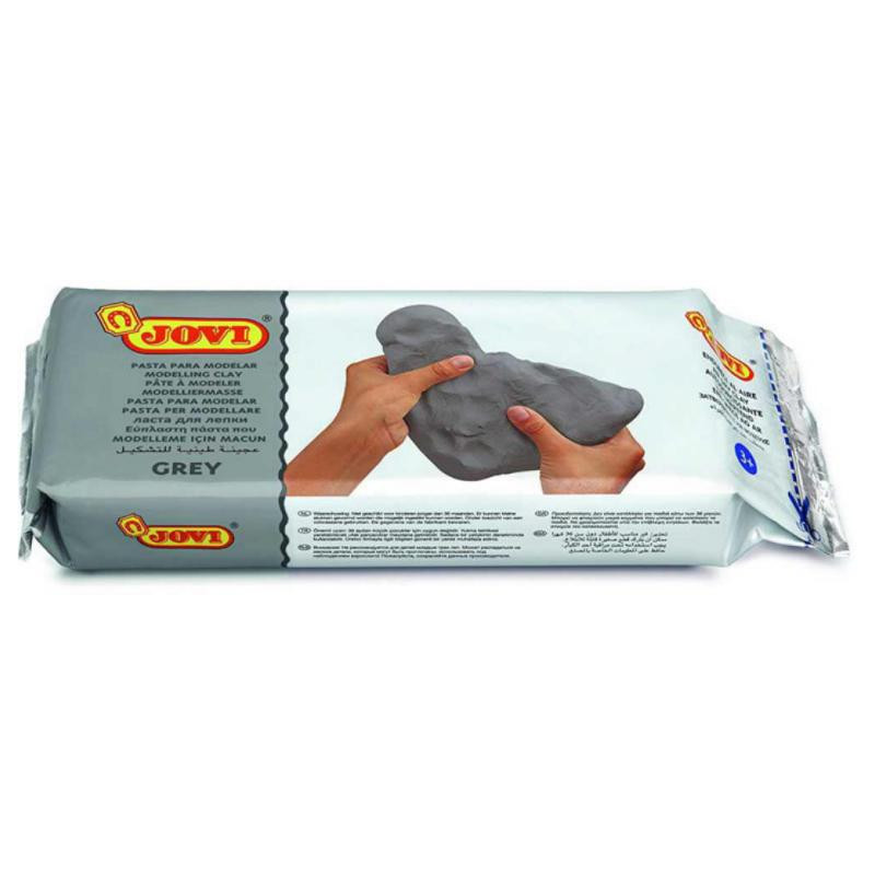 Pasta para modelar endurecible Air Dry Jovi 1000g Gris